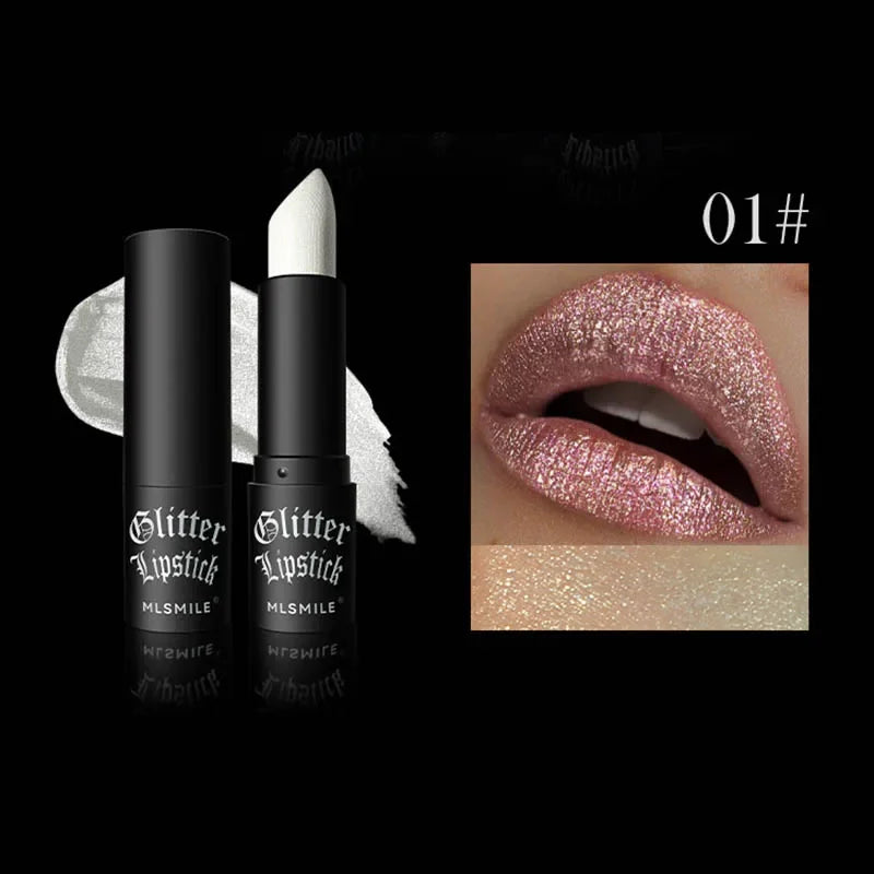 Shiny Glitter Lipstick Pearl Diamond Waterproof Longlasting Plumping Lip Gloss 6color Sexy Women Lip Tint Korean Makeup Cosmetic - Seprincess