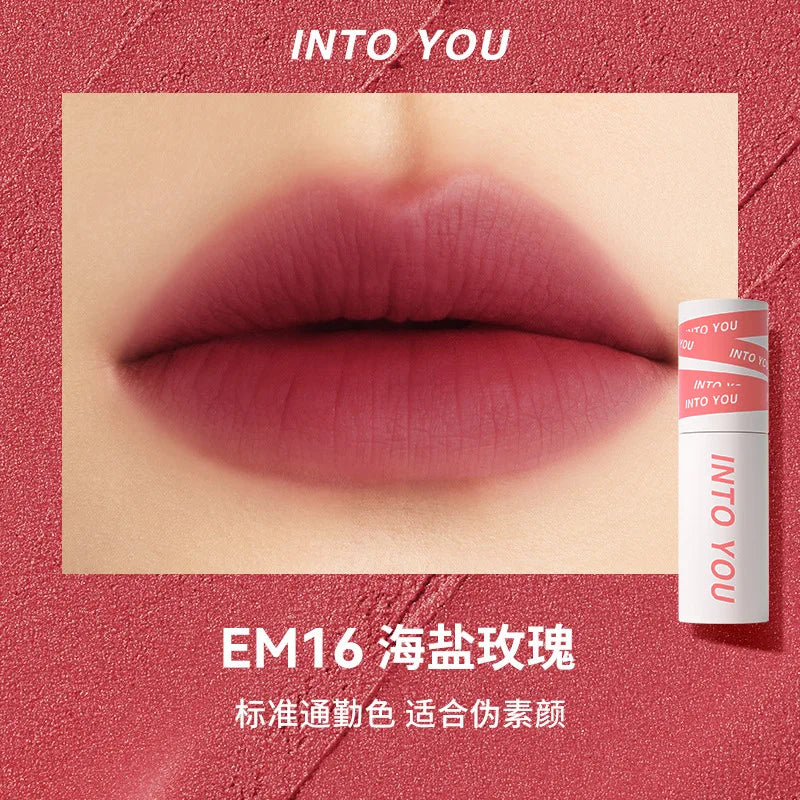 INTO YOU Make up Lip Gloss miltcolor Matte Velvet Lipstick Waterproof Red Lip Tint Lip Glaze Beauty Cosmetics lipstick lipgloss