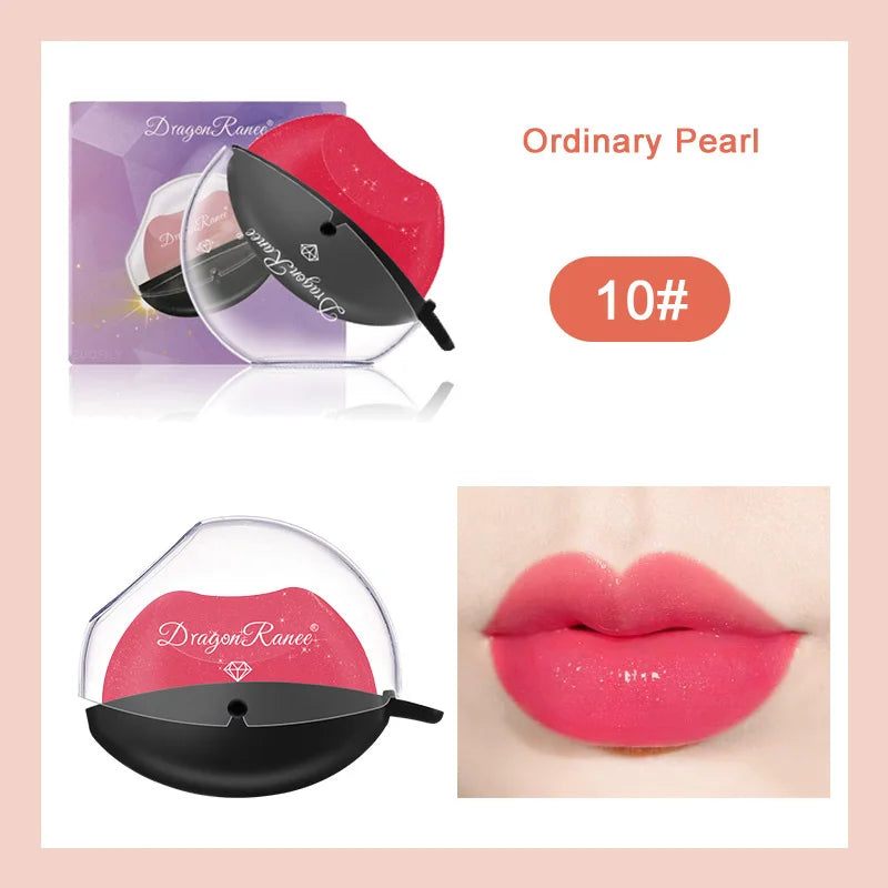 Lip-shaped Lipstick Makeup Temperature Color Changing Lazy Lipstick Velvet Matte Moisturizing Lip Gloss Waterproof Non-stick Cup