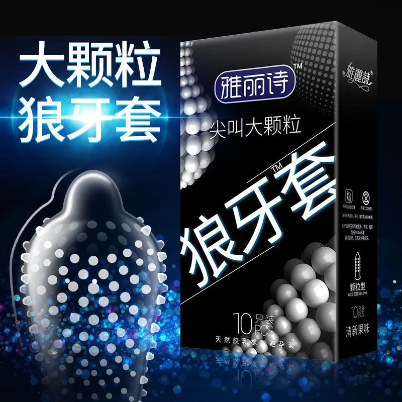 0.01 Ultra Thin Condom Sex Toy For Men Adult G-spot Thread Cock Condoms Lasting Male Penis Sleeves High Sensitive Sex Products - Seprincess