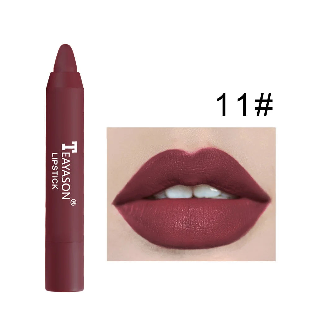 Nude Velvet Matte Lipstick Long Lasting Waterproof Color Rendering Non-stick Cup Lipstick Pens Lips Liner Pencil Woman Cosmetics - Seprincess