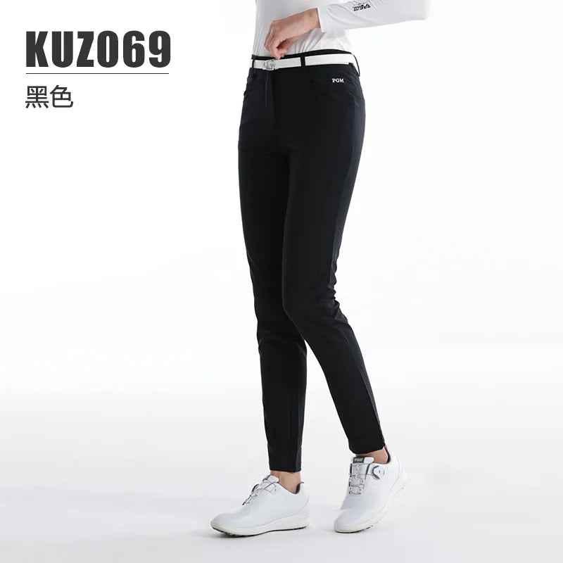 PGM Women Golf Pant Summer Spring Golf/Tennis Pants High Elastic Ladies Trouser Breathable Slim Quick Dry Pants XS-XL KUZ069