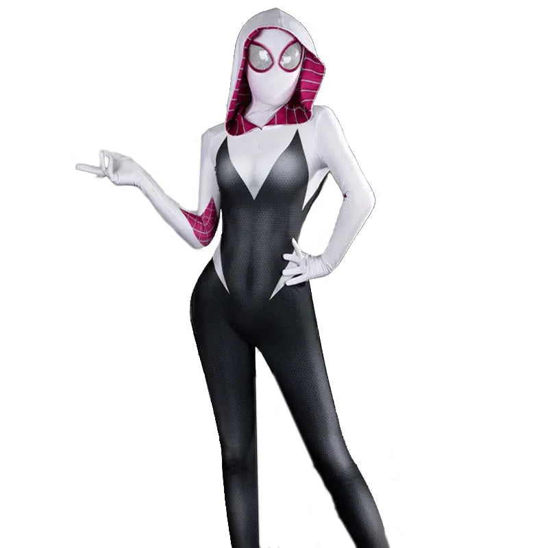 Spiderman Costume Adult Superhero Spider Gwen Miles Morales Spider Man Cosplay Costume Bodysuit Halloween Women Costume - Seprincess