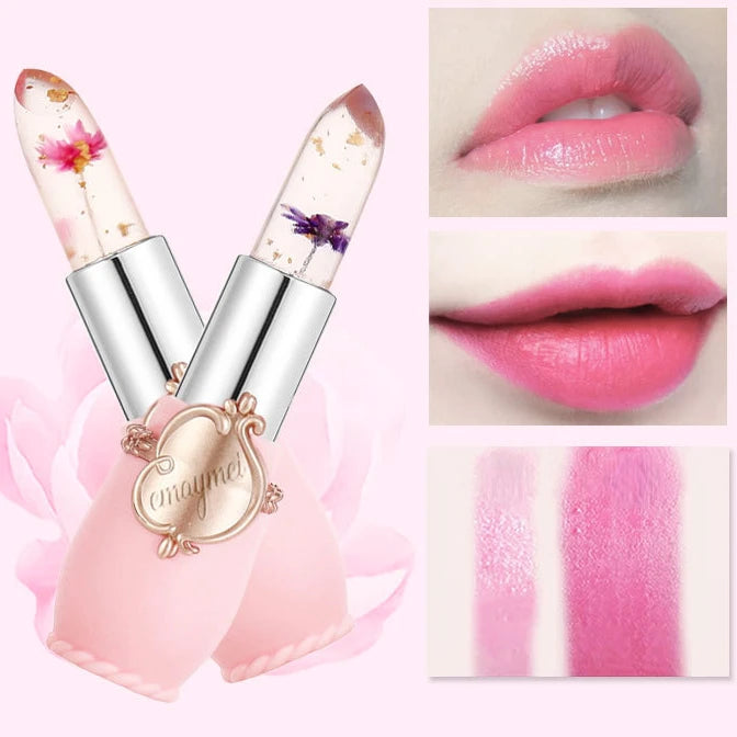 6 Sticks Transparent Moisturize Jelly Dried Flower Temperature Change Lipstick Crystal Clear Lipstick Set Makeup Cosmetic - Seprincess