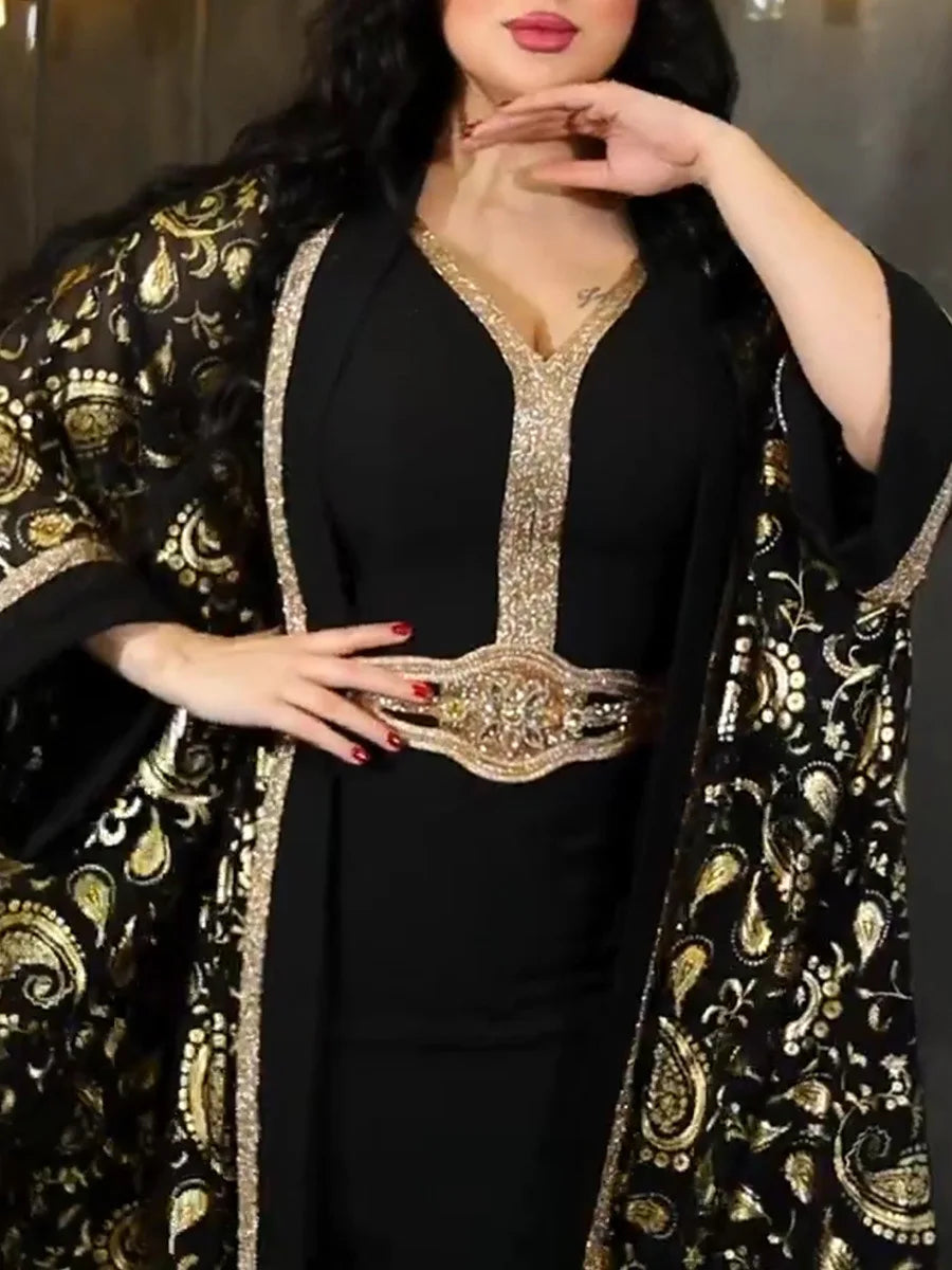 Abayas For Women Dubai Luxury 2024 African Muslim Fashion Dress Caftan Marocain Evening Party Dresses Robe Djellaba Femme - Seprincess