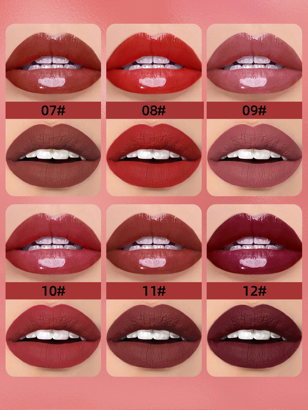 QIBEST 2023 New Double Head Matte Velvet Liquid Lipstick Waterproof Double End Mirror Lip Glaze Moisture Lip Makeup 2 In 1 Stick - Seprincess