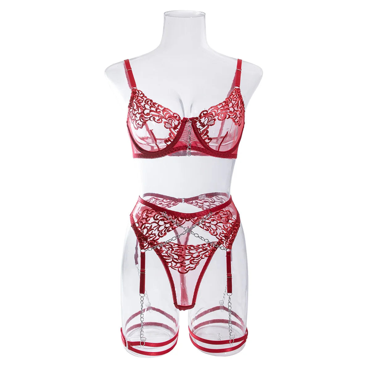 Bra Set Embroidered mesh transparent thin style sexy and passionate sexy for woman sexy lingеrie set Women underwear - Seprincess