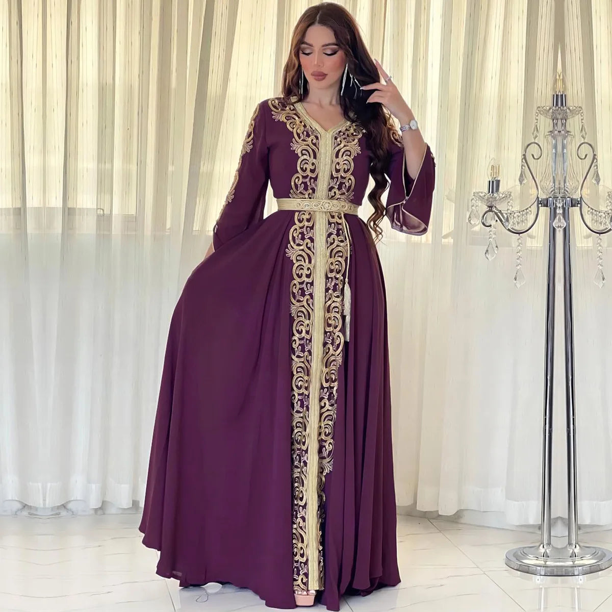 Abaya Women's Clothing, Muslim Robe. New Embroidered Applique Dress in Saudi Arabia. Dubai Muslim Party and Banquet Robe. M-XXL - Seprincess