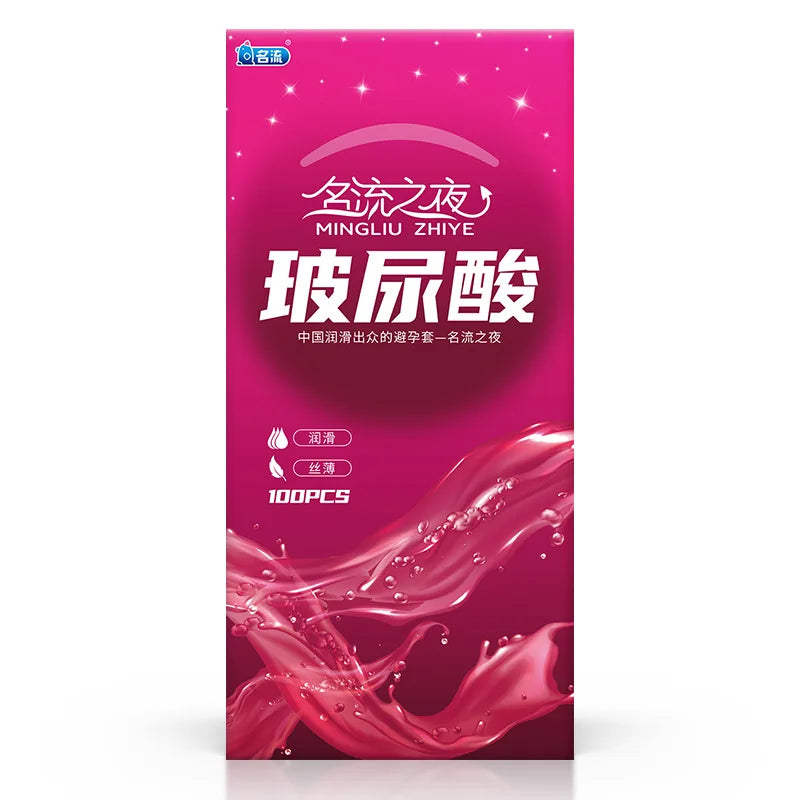 100/50pcs Hyaluronic Acid Condoms For Men Couples Ultra Thin Penis Sleeves Sex Toys Safer Condoms Sexshop Products condones caja - Seprincess