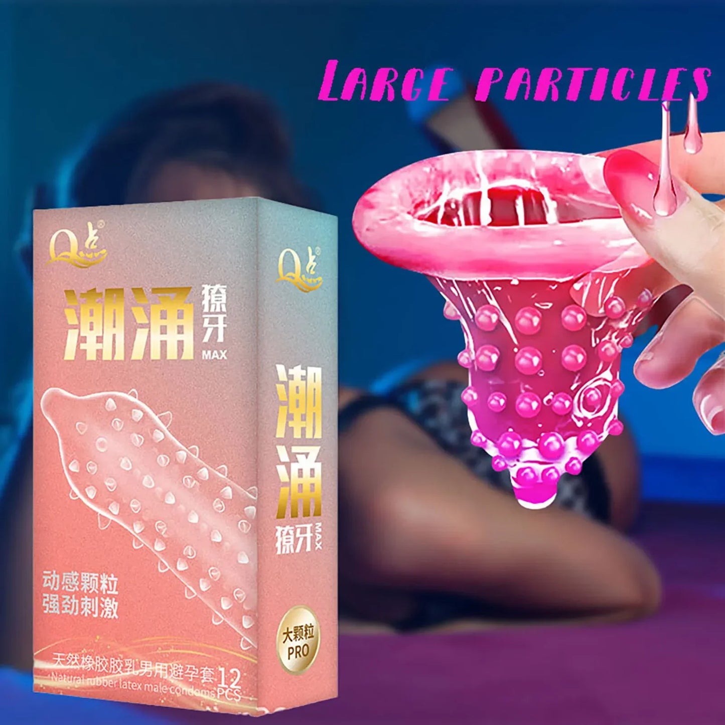 Super Dotted Spike Condoms Natural Latex Dot Penis Sleeve Condom for Men Delay Sex Contraception Intimate Adults Sex Toys 성인용품 - Seprincess