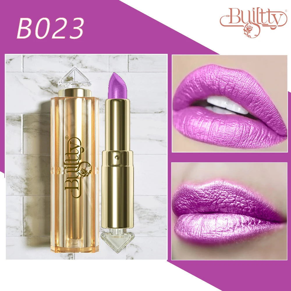 Gold Lipstick New Fashion Waterproof Matte Lipstick Long Lasting Sexy Lip Stick Makeup Korean - Seprincess