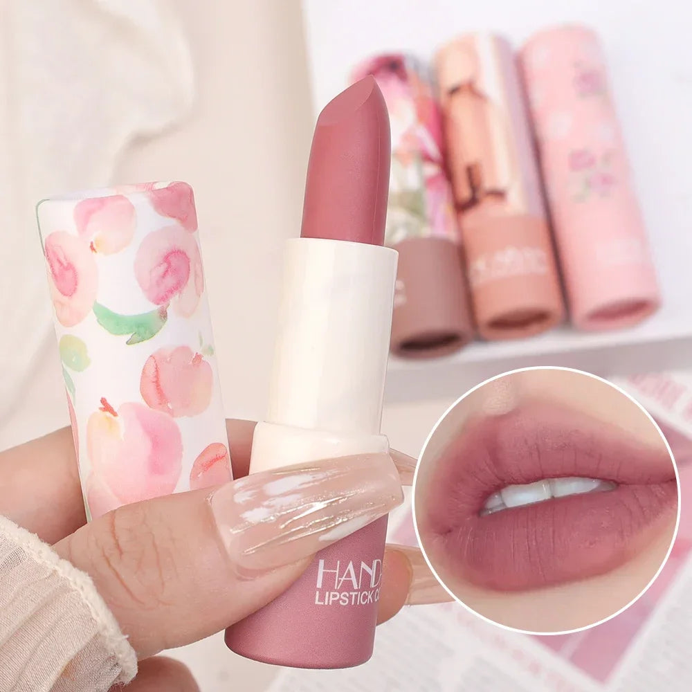 Nude Matte Velvet Lipstick 8 Colors Waterproof Long Lasting Not Fading Sexy Red Pink Lipsticks Non-Stick Cup Lip Makeup Cosmetic - Seprincess