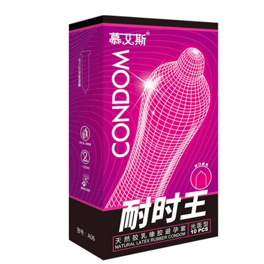 Spiked Condoms For Men 18+ Thin Condones Big Dotted For Long Sex Delay Ejaculation G-spot Vaginal Stimulation Adult Penis Sleeve - Seprincess