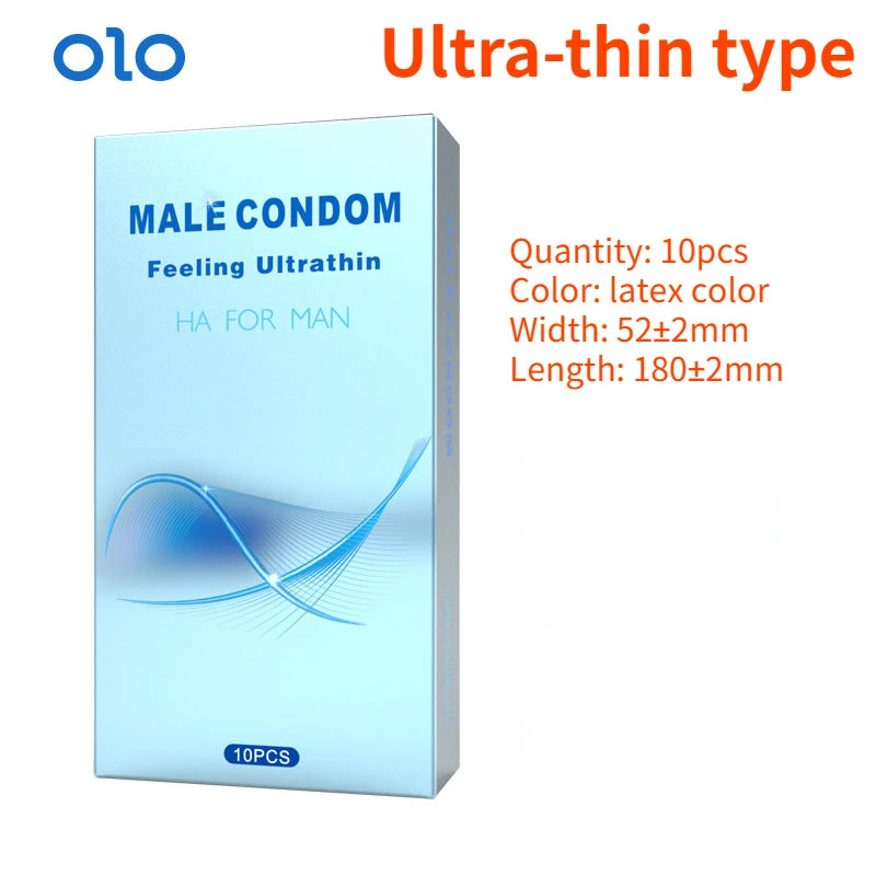 10PCS Condoms for Men Ultra Thin Penis Sleeve Natural Latex Condom Sex Toys For Male Adult Female Sex Products fundas para penes - Seprincess