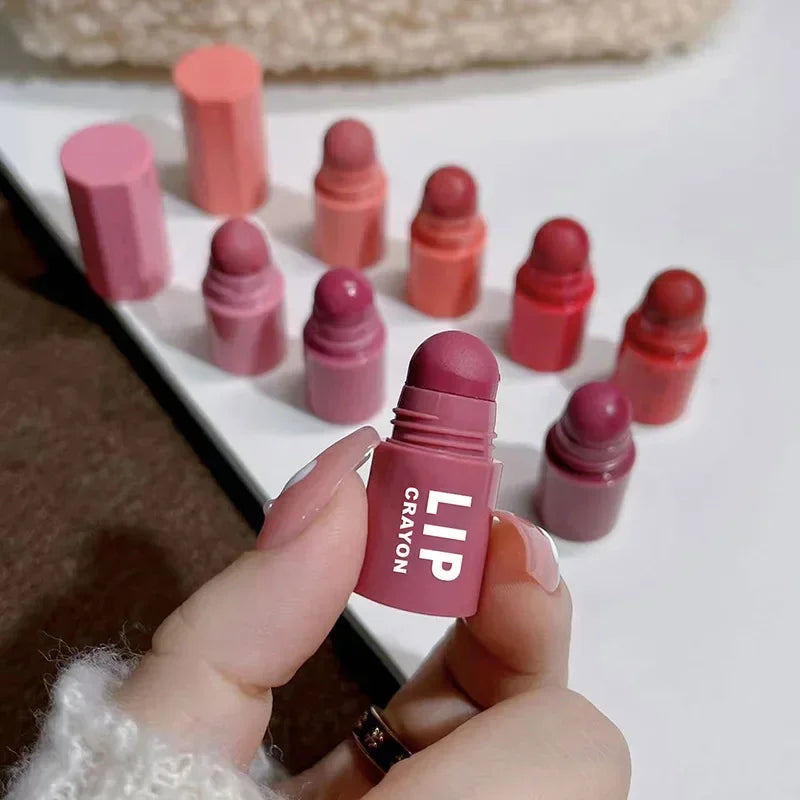 4 Colors 2 in 1 Matte Nude Pink Lipstick Pen Set Matte Velvet Lip Liner Pencil Waterproof Long Lasting Natural Lip Tint Cosmetic - Seprincess