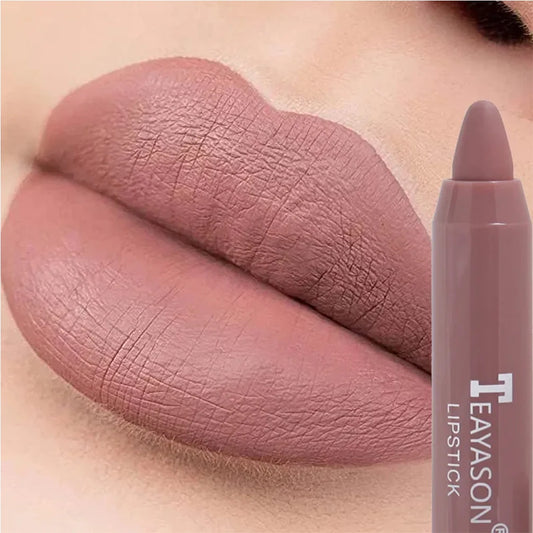 Nude Velvet Matte Lipstick Long Lasting Waterproof Color Rendering Non-stick Cup Lipstick Pens Lips Liner Pencil Woman Cosmetics - Seprincess