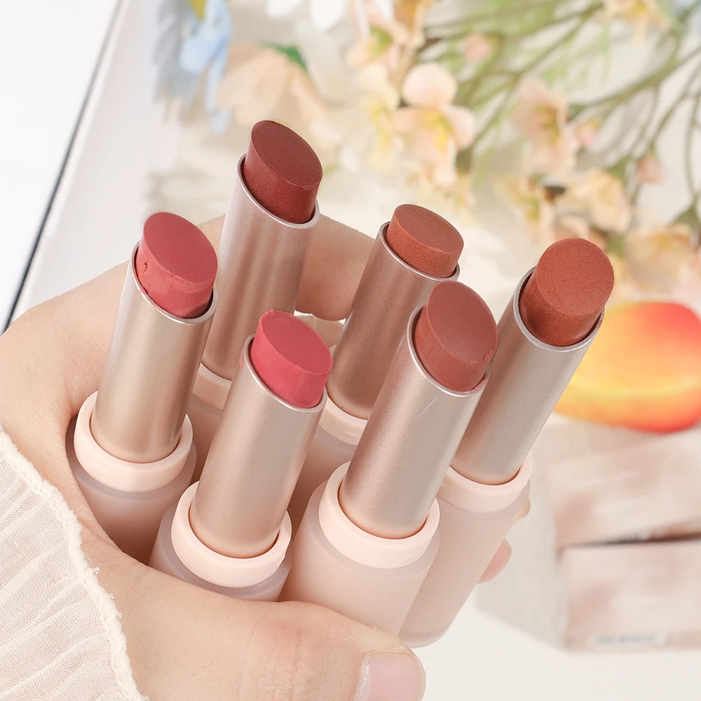 Matte Misty Lipstick 6 Colors Waterproof Non Sticky Cup Lip Stick Lasting Moisturizing Velvet Nude Lip Tint Makeup Cosmetics - Seprincess