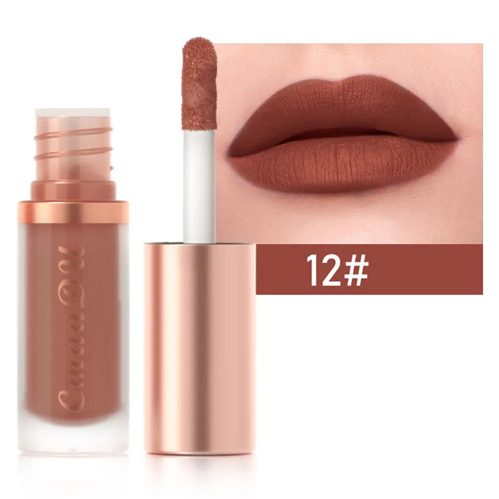 CmaaDu Velvet Matte Liquid Lipstick Waterproof Long Lasting Nonstick Cup Mate Nude Red Lip Stick Lint Tube Makeup Cosmetics Lips - Seprincess