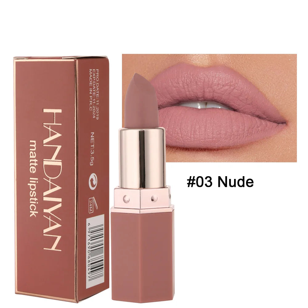 HANDAIYAN 6 Colors Matte Lipstick Beauty Lip Gloss LippenstiftTinted Balm 24 Hours Waterproof Free Shipping Makeup - Seprincess