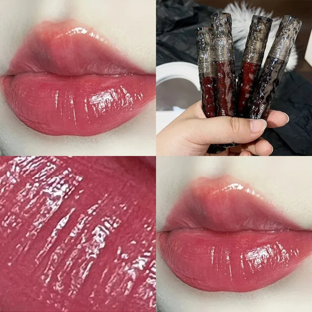 Water Light Nude Brown Lipgloss Lasting Waterproof Mirror Glass Tea Red Lipstick Not Easy To Fade Lip Glaze Lips Makeup Cosmetic - Seprincess