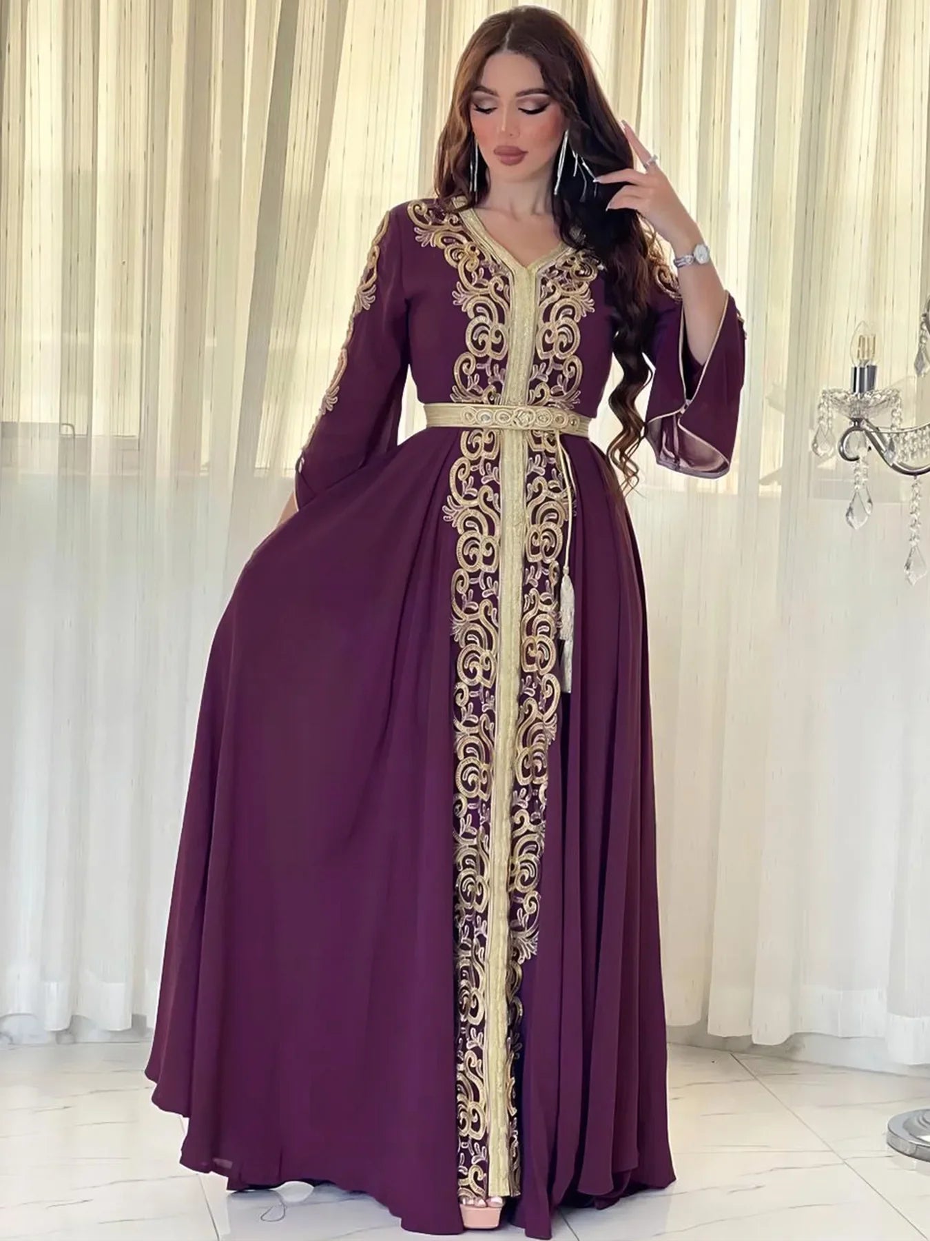 Eid Muslim Party Dress for Women Abaya Emboridery Jalabiya Morocco Dresses  Abayas Kaftan Abaya Islam Vestidos Arab Long Robe - Seprincess