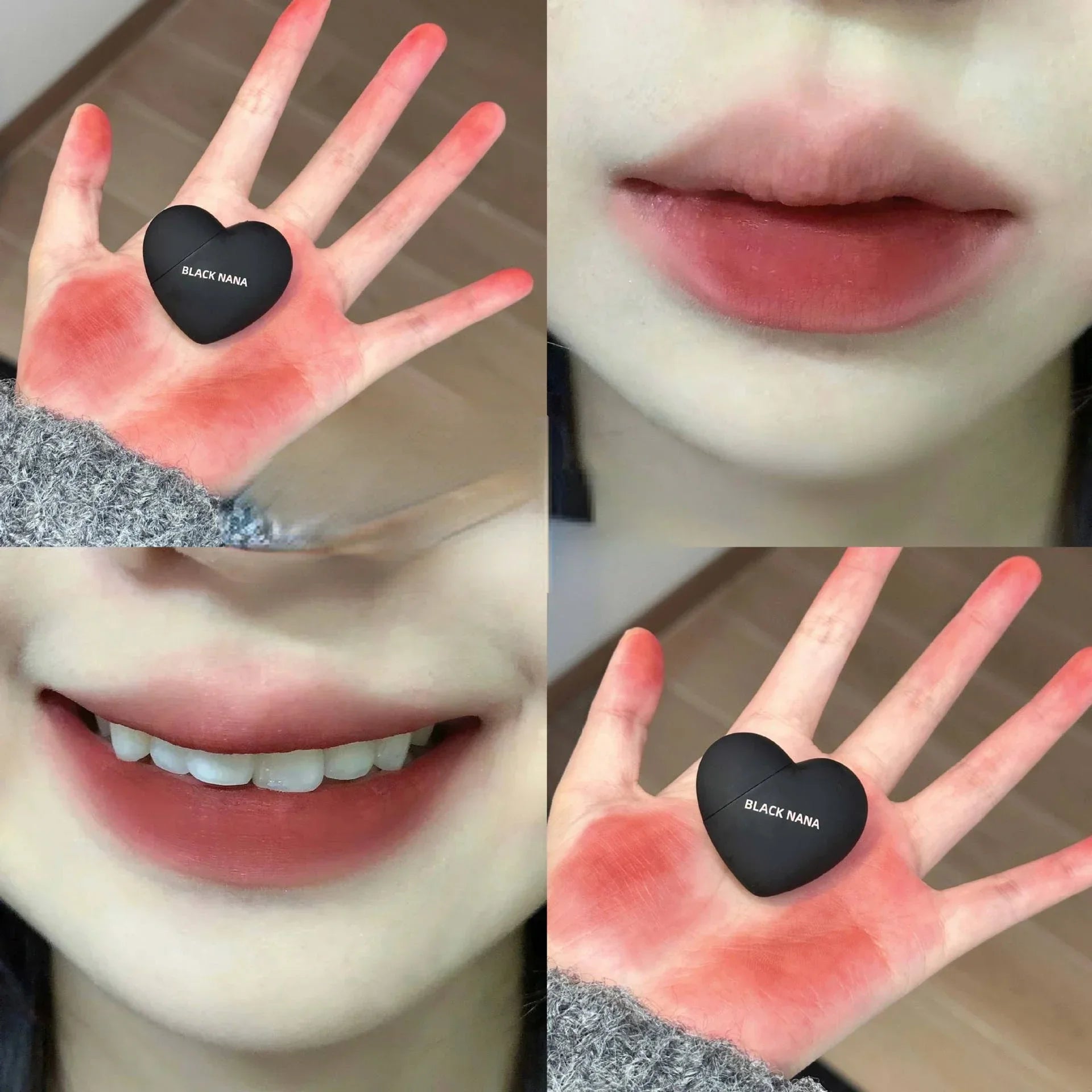 Velvet Matte Lipstick Lip Mud Black Silver Heart Lip Gloss Lips Palette Nude Waterproof Lasting Lips Tint Mini Cosmetics Makeup - Seprincess