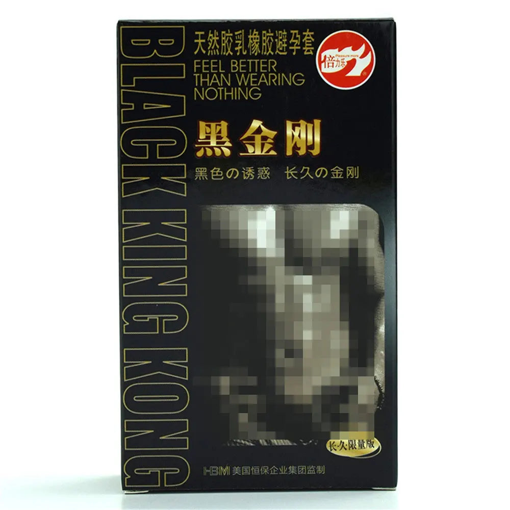 10pcs Condoms Black Durable Ultra Thin Penis Sleeve Long Lasting Natural Latex Lubricated Condom Men Contraception Sex Products - Seprincess