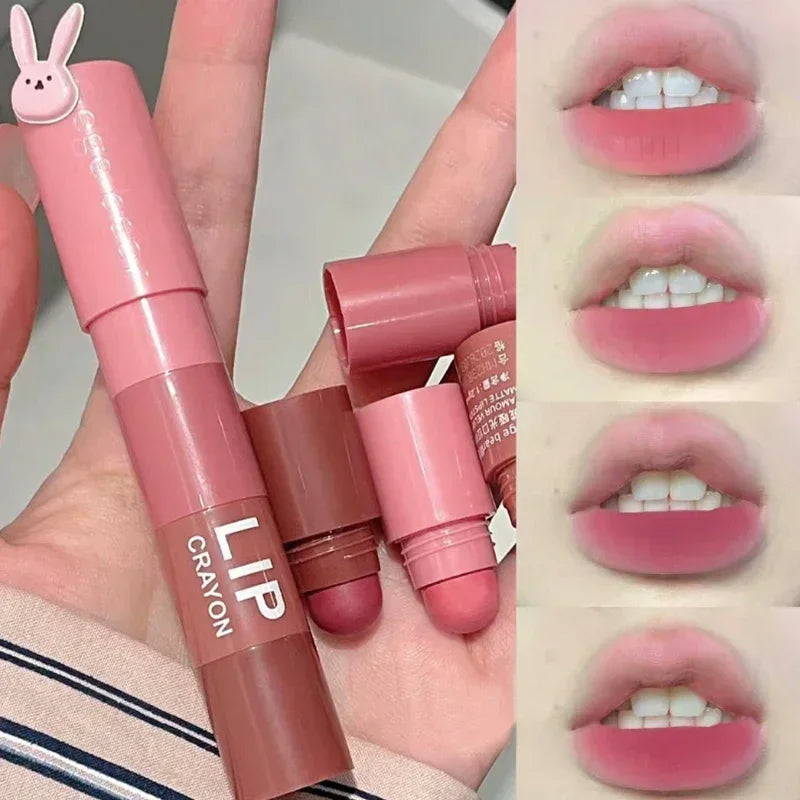 4 Colors in 1 Lipstick Pencil Set Sexy Nude Pink Matte Velvet Lip Gloss Waterproof Long Lasting Not Fading Lips Makeup Cosmetics - Seprincess