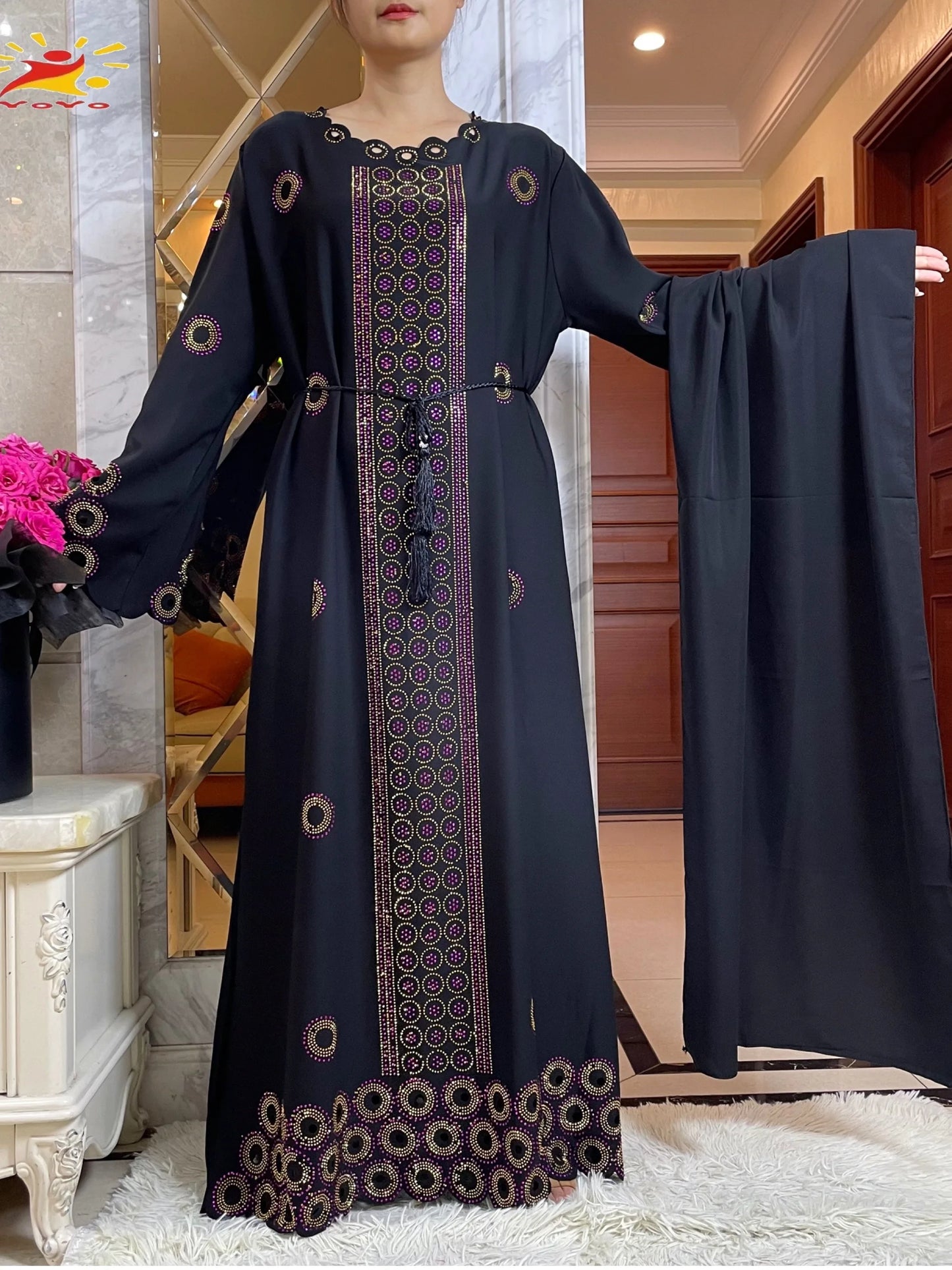 2024 Autumn Women Elegant Dresses Dubai Party Outfits Long Sleeve  Dashiki Muslim Women High-grade Comfort Fabric African Abaya - Seprincess