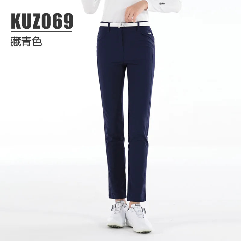 PGM Women Golf Pant Summer Spring Golf/Tennis Pants High Elastic Ladies Trouser Breathable Slim Quick Dry Pants XS-XL KUZ069