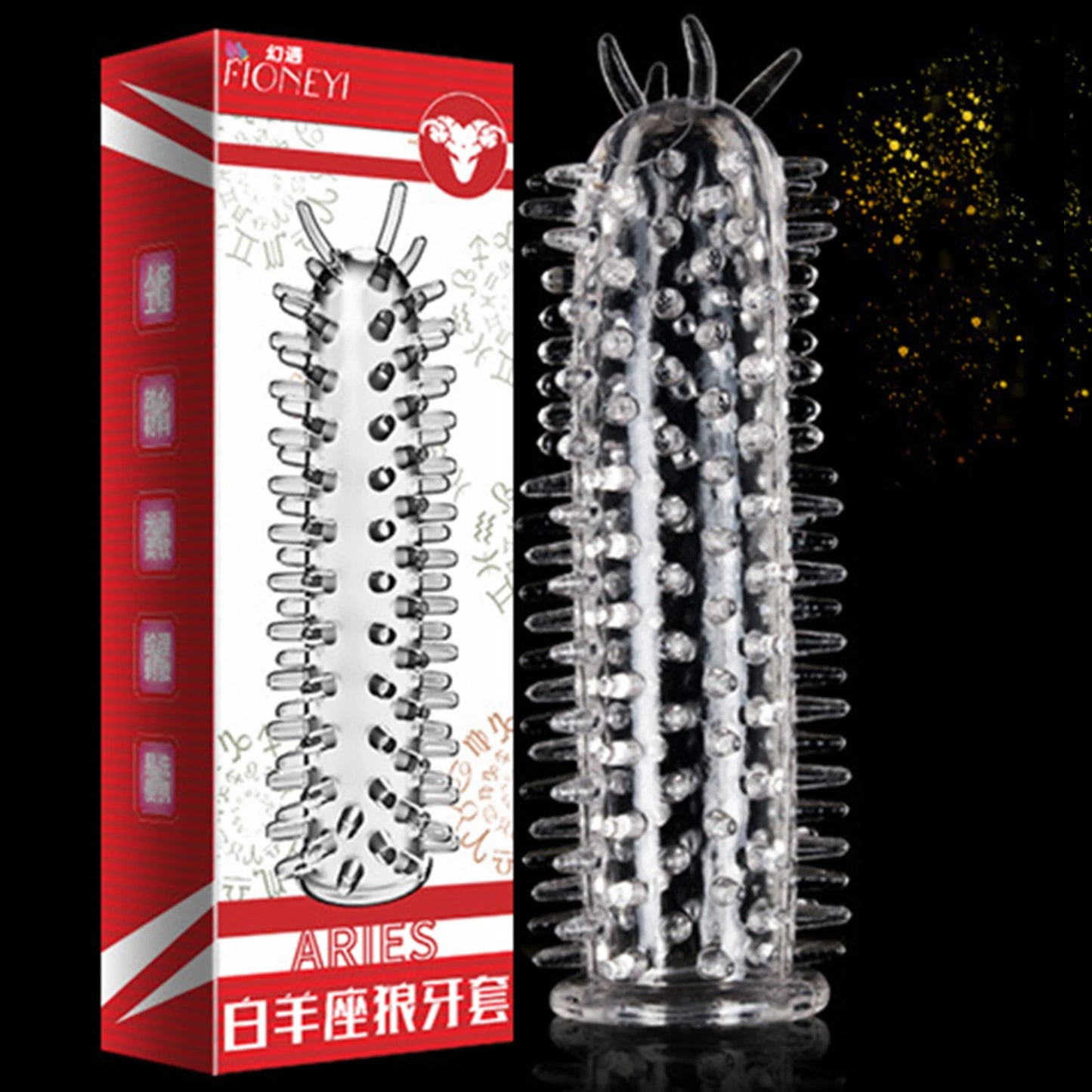 Larger Spikes Condoms For Man Pleasure Sex Toys Female G spot Vaginal Stimulation Condom Ribbed Penis Sleeve Adult Supplies - Seprincess