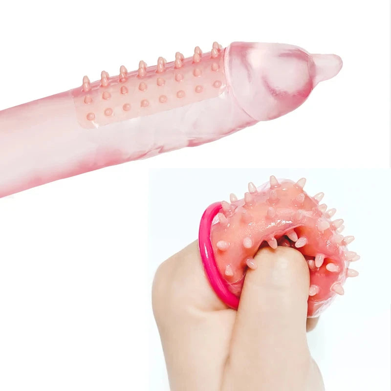 3D Big Soft Air Bag Dotted Condoms for Men 4mm Hight Spikes Condom Vagina Massage Dick 1pcs Penis Sleeve Safer Sex Toys Shop - Seprincess