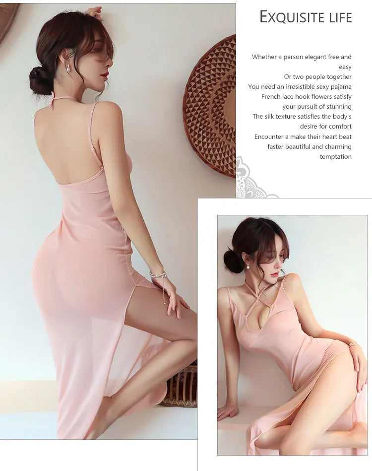 Sexy Perspective Nightclub Dress Thin Cute Long Skirt Womens Dresses Dresses For Formal Occasions Summer Cosplay Party Dresses - Seprincess