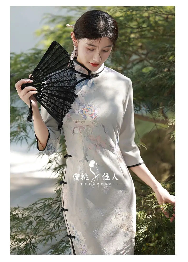 Improved Cheongsam 2023 New Young Retro High-end Temperament Dress Long Spring Qipao Women Chinese Style Modern Fashion - Seprincess