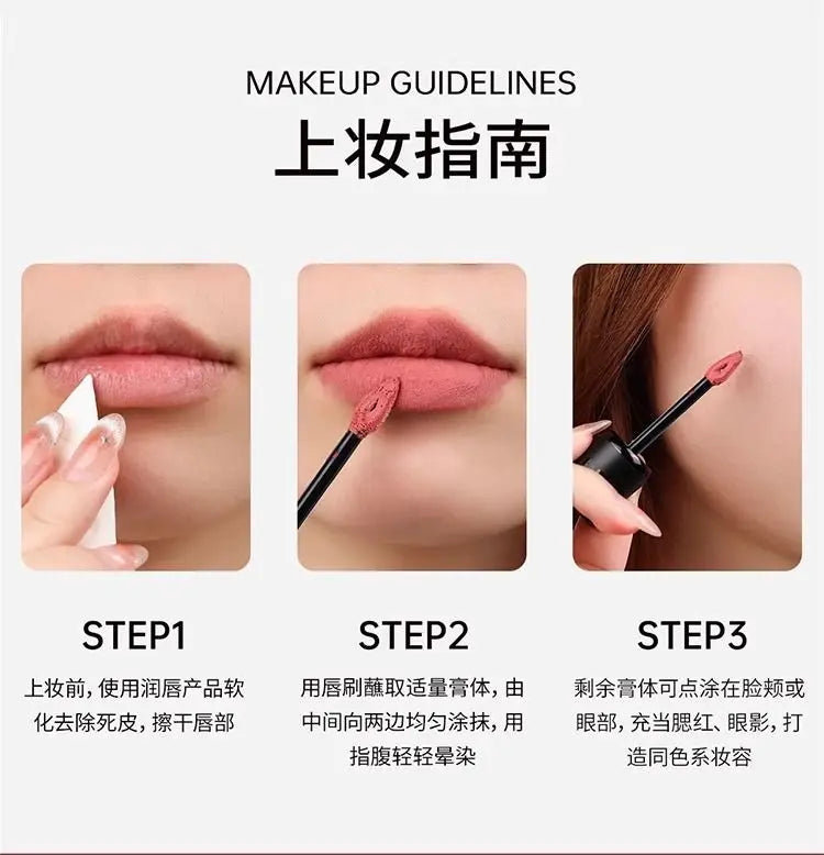 Mooekiss Matte Lipstick Lasting Non-stick Cup Matte Lip Glaze Autumn and Winter Chestnut Color Sexy Lip Makeup Maquiagem - Seprincess