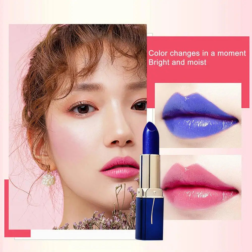 Color Changing Lipstick Magical Blue Lipstick Color Change Lipstick Moisturizing Non-stick Cup Waterproof Lip Gloss For Women - Seprincess