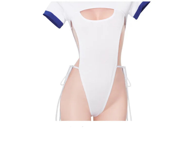 Lingerie Student sailor suit tight fitting jumpsuit crotchless sexy female intimate New in matching sets fancy underwear women - Seprincess