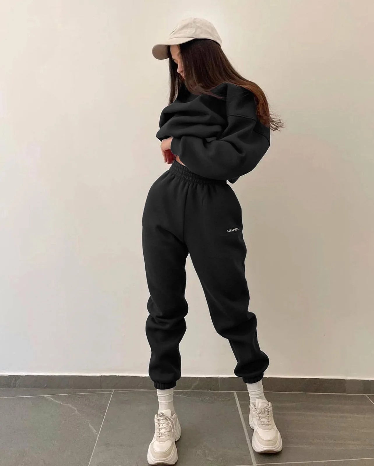 Autumn And Winter New Casual Sports Women's Suit Fashion Solid Color Simple Warm Pants Hoodie Female 2 Piece Set 2024 - Seprincess