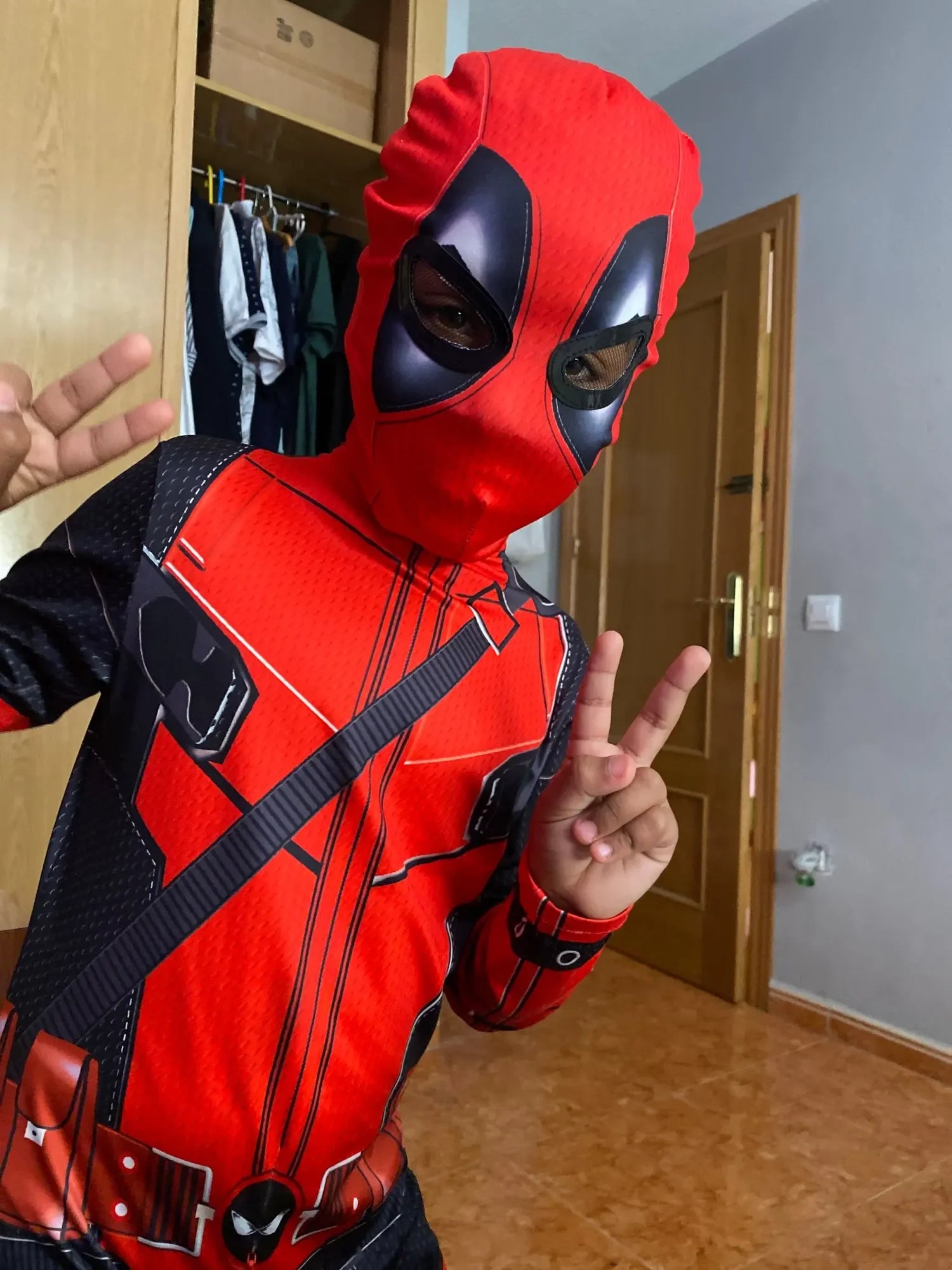 Deadpool Bodyguard Bodysuit Halloween Costume Children's Deadpool Cosplay Costume Adult Set - Seprincess