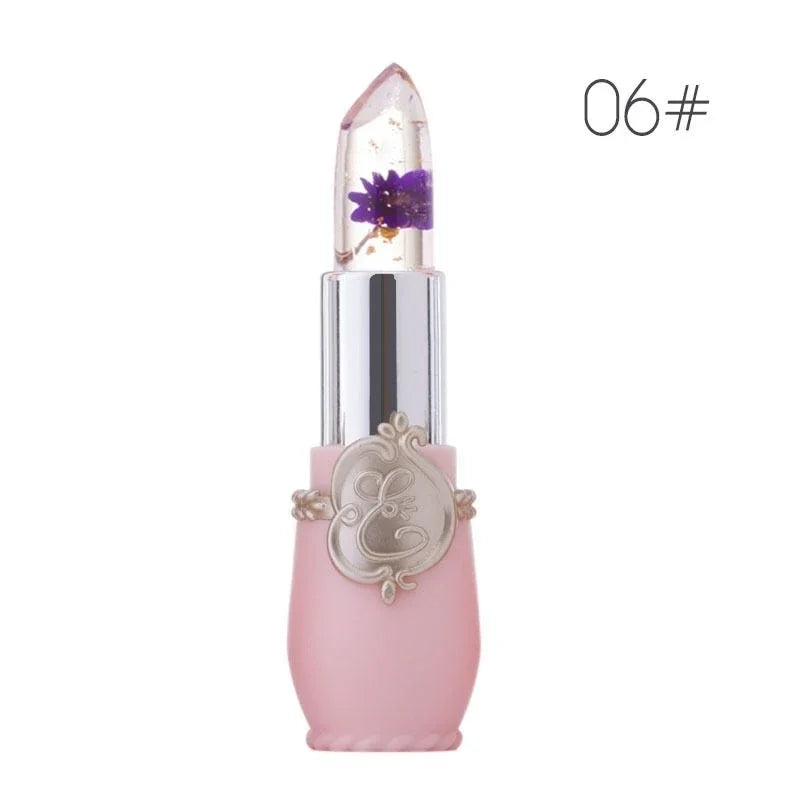 Crystal Jelly Flower Lipstick Temperature Color Changing Lip Balm Makeup Moisturizing Long Lasting Magic Lipsticks - Seprincess