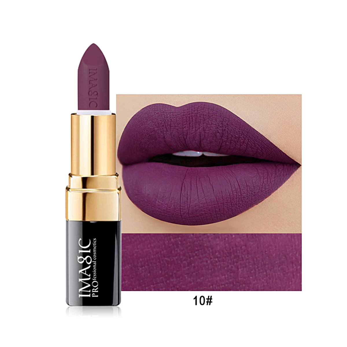 IMAGIC 12-Color Lipstick Matte Waterproof Velvet Pigment Nude Rouge Waterproof Long Lasting Lip Profissional Cosmetics Beauty - Seprincess