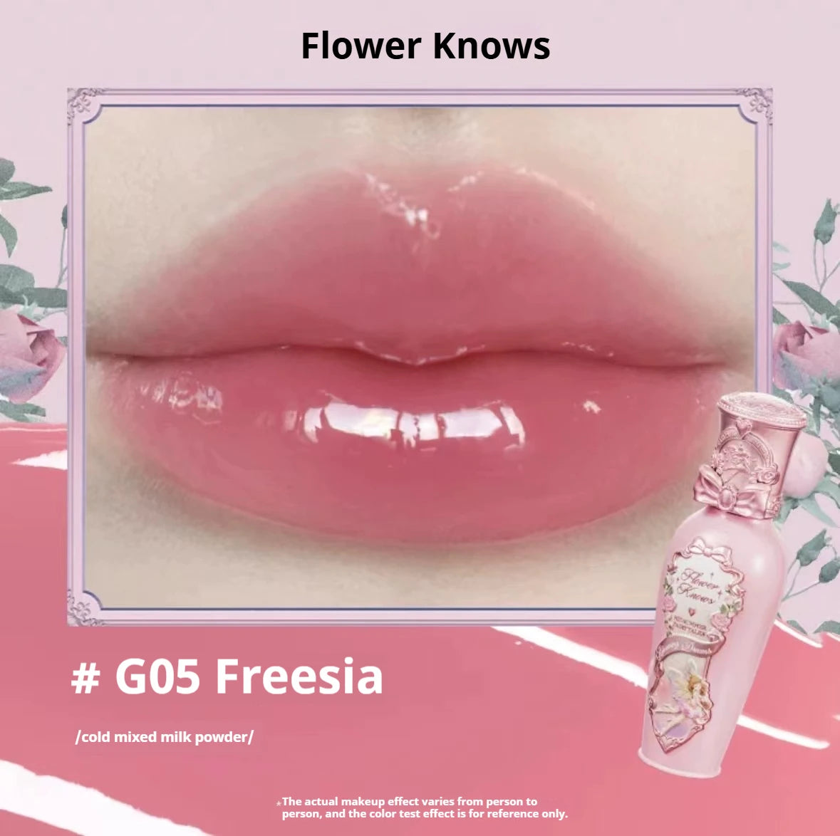 Flower Knows Midsummer Night Lipgloss Mermaid Rococo Lipstick Mask Mirror Rendering Long Lasting Lovely Lipstick