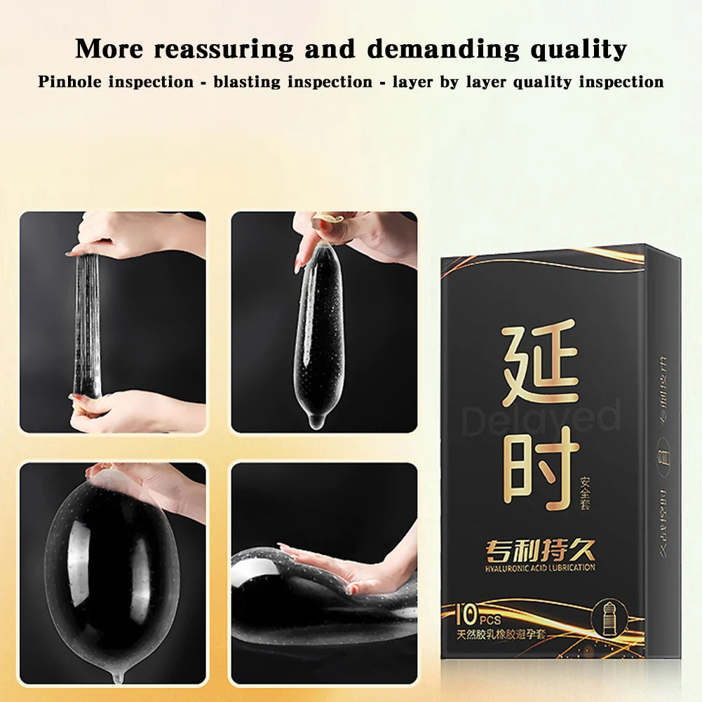 30pcs Condoms Ultra Thin Glossy Pellet Type Penis Sleeve Natural Latex Презервативы Safer Sex with 60ml Lubricante Sexual - Seprincess