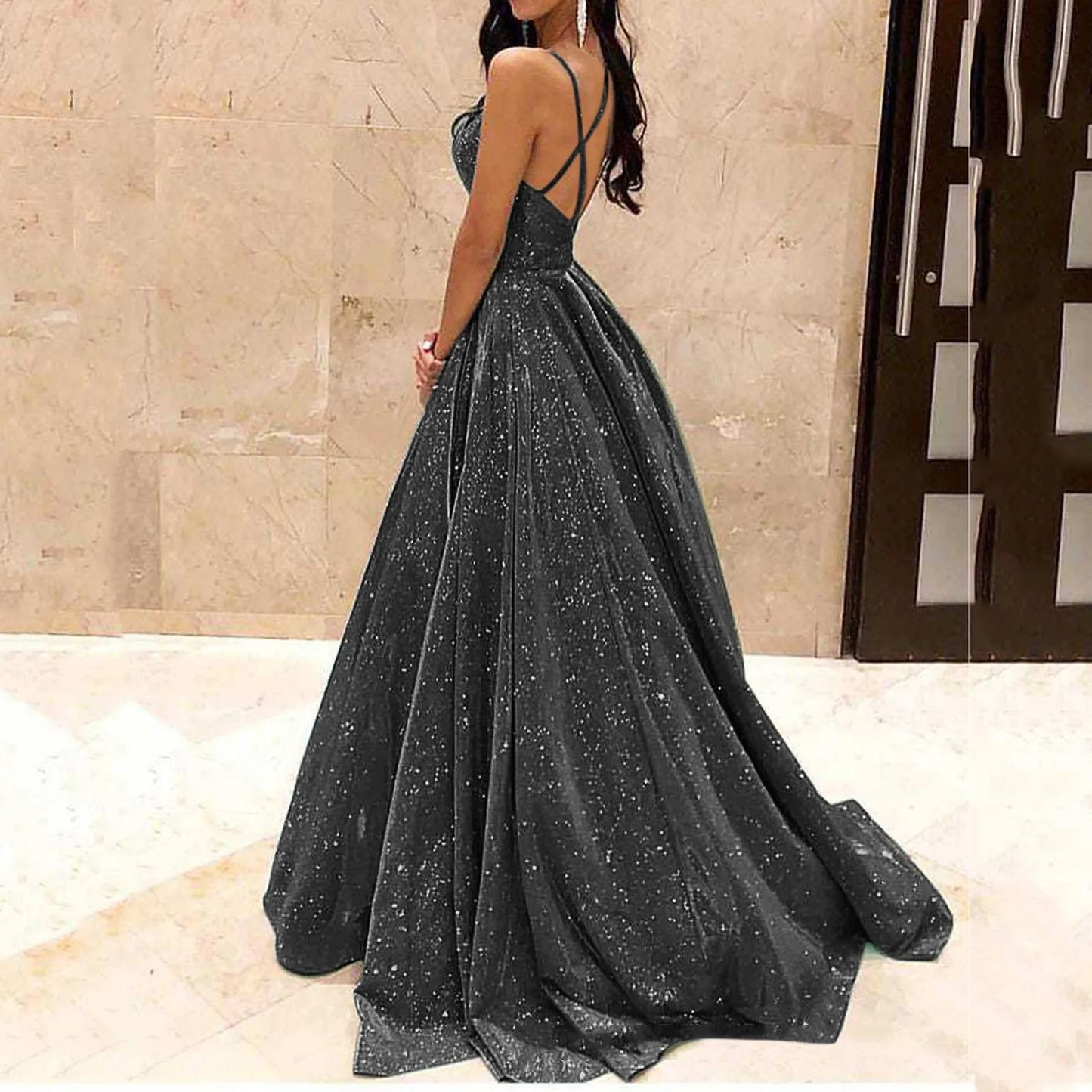 Fashion Sling Slim Women'S Dress Long Maxi Drag Gown A-Line Female Elegant Formal Dresses Party Evening Prom Gala Vestidos - Seprincess