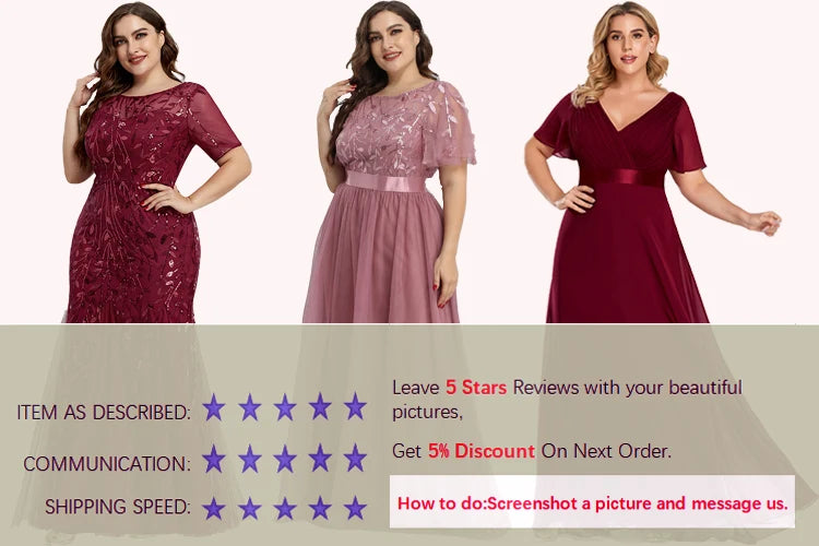 2023 NEW Plus Size Dress  Robe De Soiree Sparkle Evening Dresses Long A-Line O-Neck Short Sleeve LONG Formal Dresses