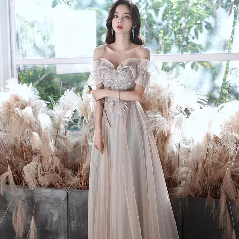 2024 Summer Light Gauze Bridesmaid Dress Women Sexy Wedding Party Gown Elegant Novelty Cheongsam Temperament Gentle Qipao - Seprincess