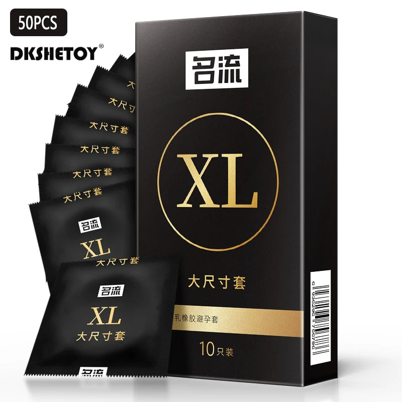 Mingliu Large Ultra Thin Condoms Sexy  Lubricating Natural Latex Safe Male Contraception Penis Sleeve For Sex Toys For Man EC - Seprincess