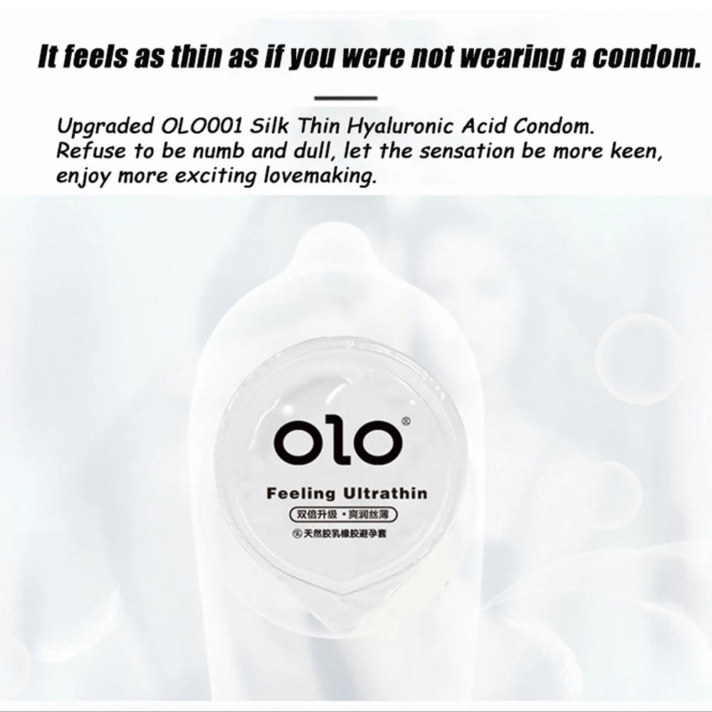 0.01 Ultra Thin Condoms Hyaluronic Acids Rubber Latex Penis Sleeve for Men Long Sex Ejaculation Vaginal Sex Toys for Adults 18 - Seprincess