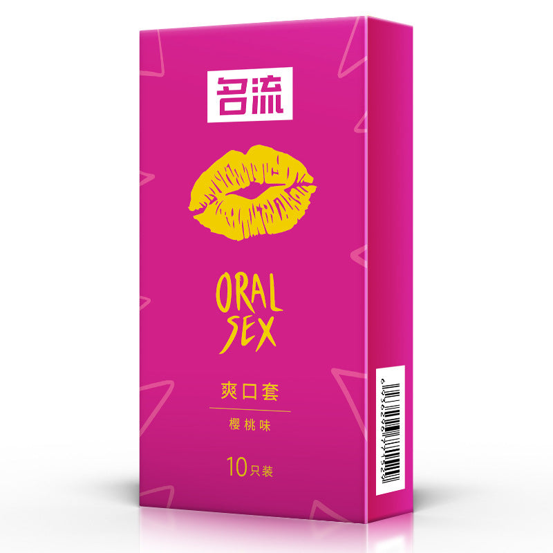 Cherry Flavor Oral Condom Sex Toys For Female 10 PCS Natural Latex Ultra Thin Smooth Condom Contraception Penis Sleeve Sex Shop - Seprincess