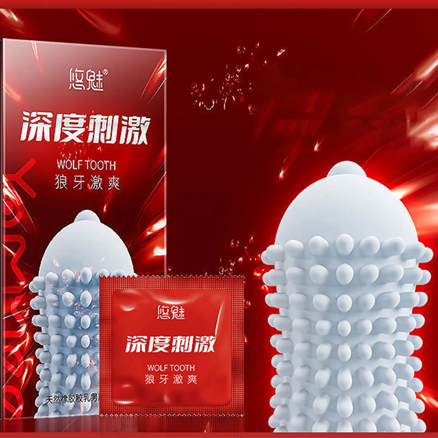 Coral Ultra Thin Condom Sex Toys For Men Dotted Spike Latex Vaginal Stimulation Massage Condoms Penis Sleeve Adults Sex Products - Seprincess